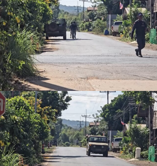 สิ้นสภาพ! เปิดภาพ “ตลาดช่องอานม้า” หลังทหารเคลียร์พื้นที่ ถล่มฐานฝ่ายตรงข้ามยับ ยังได้ยินเสียงปืนใหญ่ — ชาวบ้านห้ามเข้า