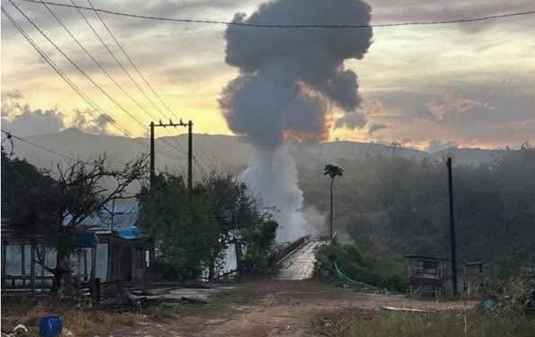 F-16 ปฏิบัติการเดือด!ทิ้งระเบิด 3 ครั้ง พังสะพาน จัยจุมเนี้ยะตัดเส้นลำเลียง หลังพบเสริมกำลัง–อาวุธหนักประชิดชายแดน